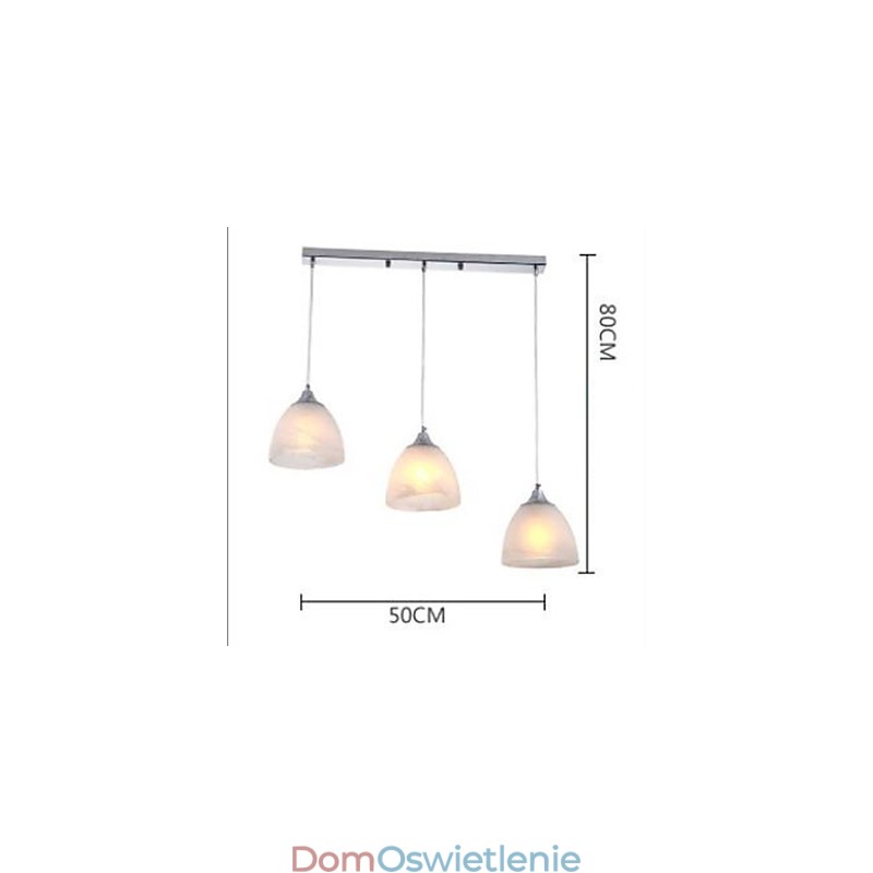 Nowoczesna lampa wisząca z baldachimem w kształcie kubka do wina i trzema światłami
