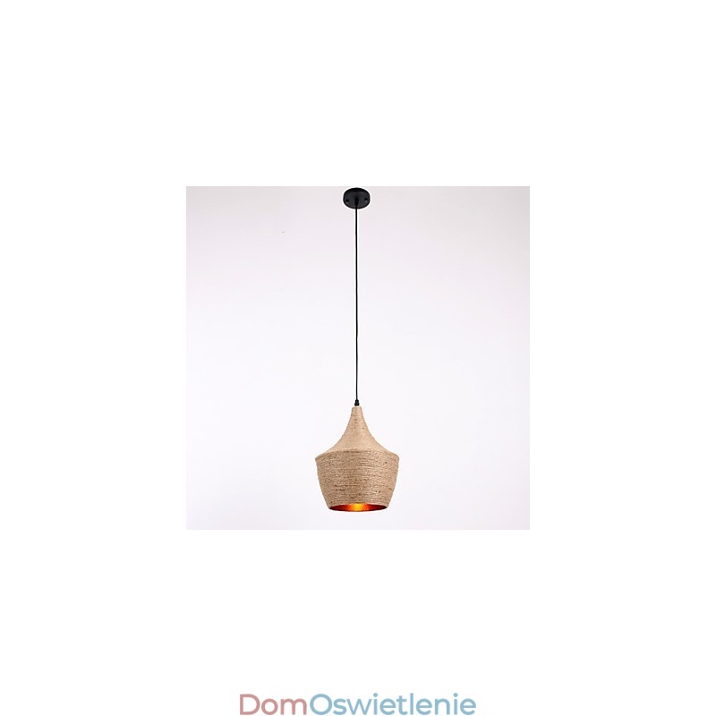 Wisząca lampa linowa w stylu rustykalnym