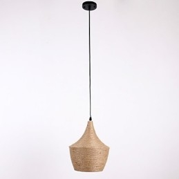 Wisząca lampa linowa w stylu rustykalnym