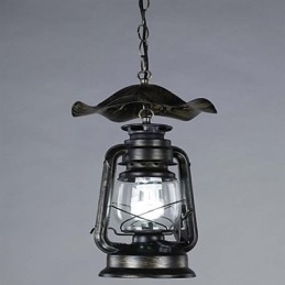 Lampa wisząca w stylu vintage z mosiądzu z 1 światłem