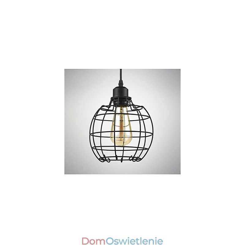 Żyrandol Edison wiszący z drucianą klatką, wiszący na suficie, abażur