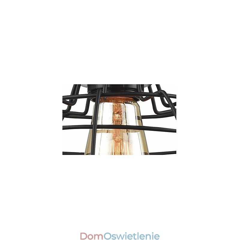 Żyrandol Edison wiszący z drucianą klatką, wiszący na suficie, abażur