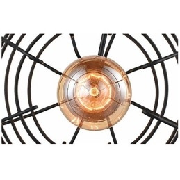 Żyrandol Edison wiszący z drucianą klatką, wiszący na suficie, abażur