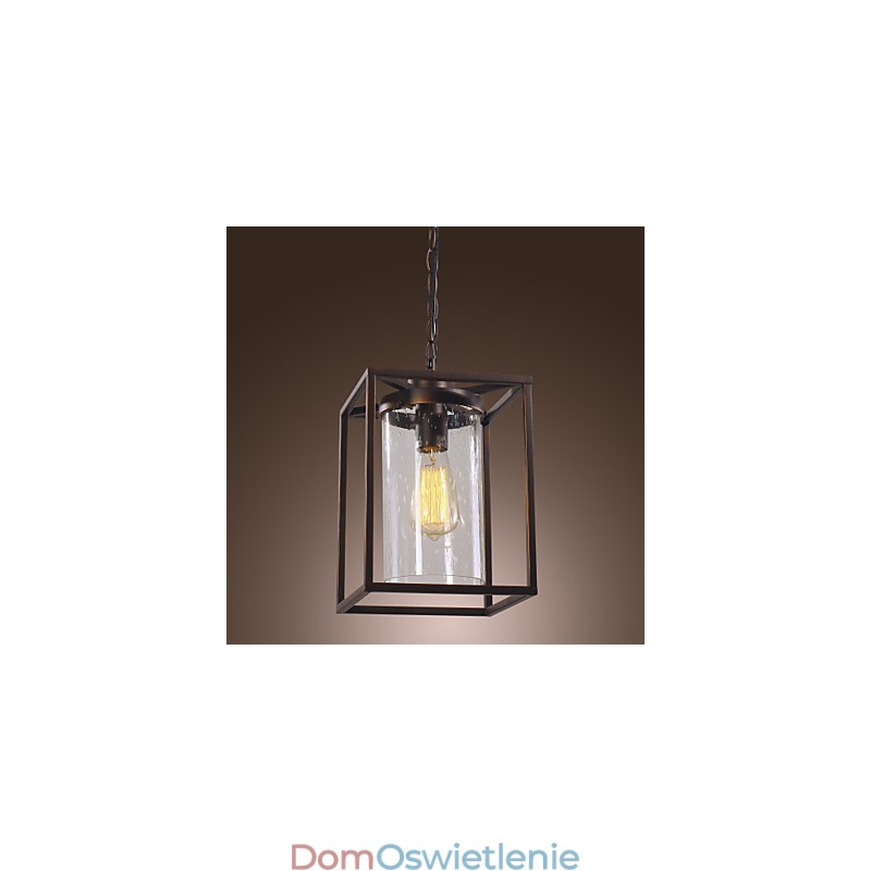 Tradycyjna klasyczna latarnia w stylu vintage, miniaturowa, galwanizowana, wisząca lampa jadalna