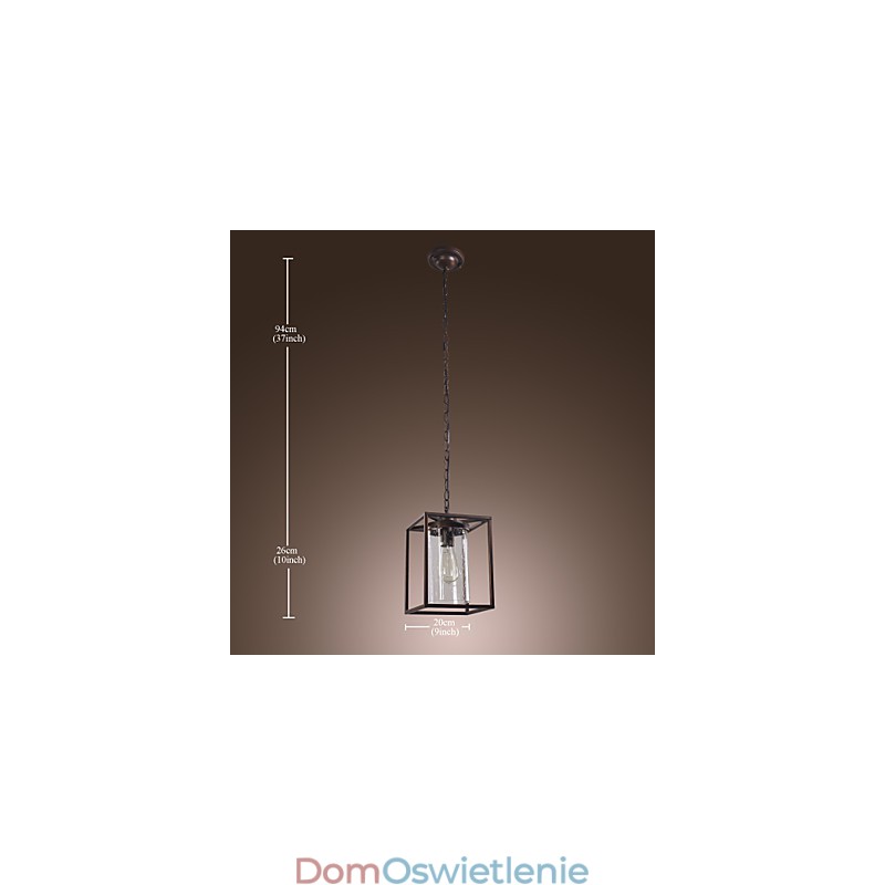 Tradycyjna klasyczna latarnia w stylu vintage, miniaturowa, galwanizowana, wisząca lampa jadalna