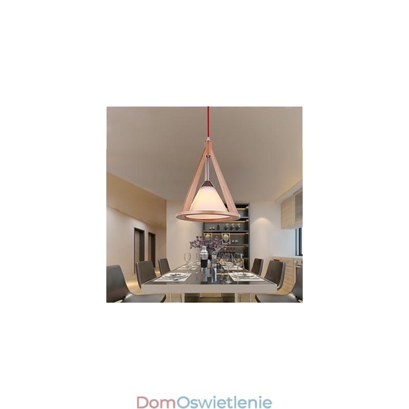 Lampa żyrandolowa w stylu designerskim z drewna Elegancki żyrandol w stylu współczesnym