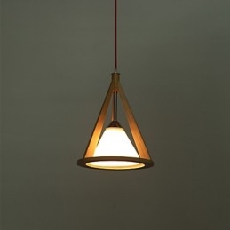 Lampa żyrandolowa w stylu designerskim z drewna Elegancki żyrandol w stylu współczesnym
