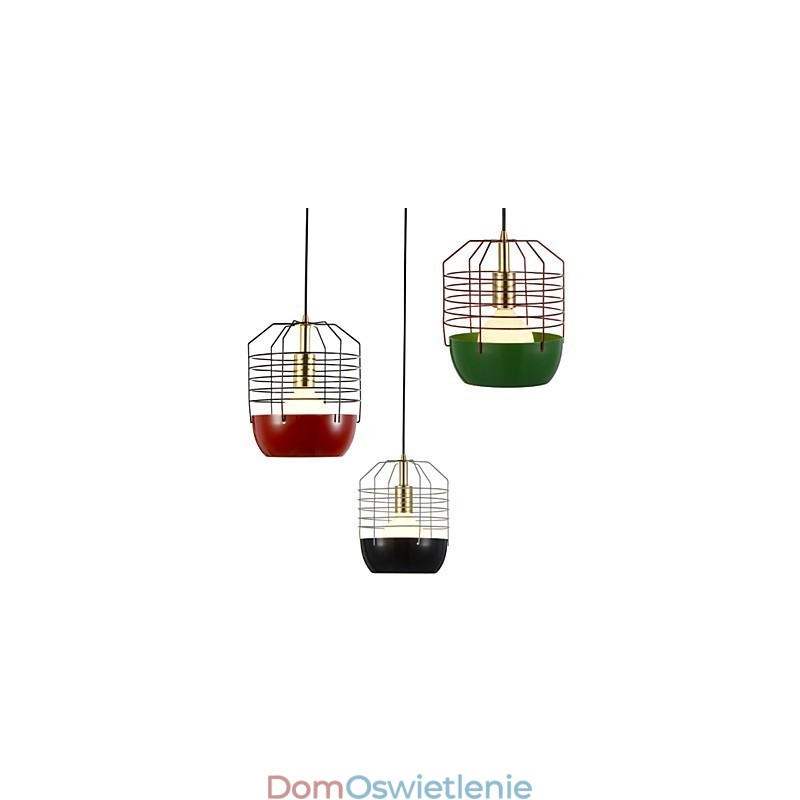 Miniaturowa artystyczna lampa wisząca Spider Web 1 światło Nowoczesna prostota Wykończenie Czarny Biały Zielony Czerwony Stal węglowa Droplight
