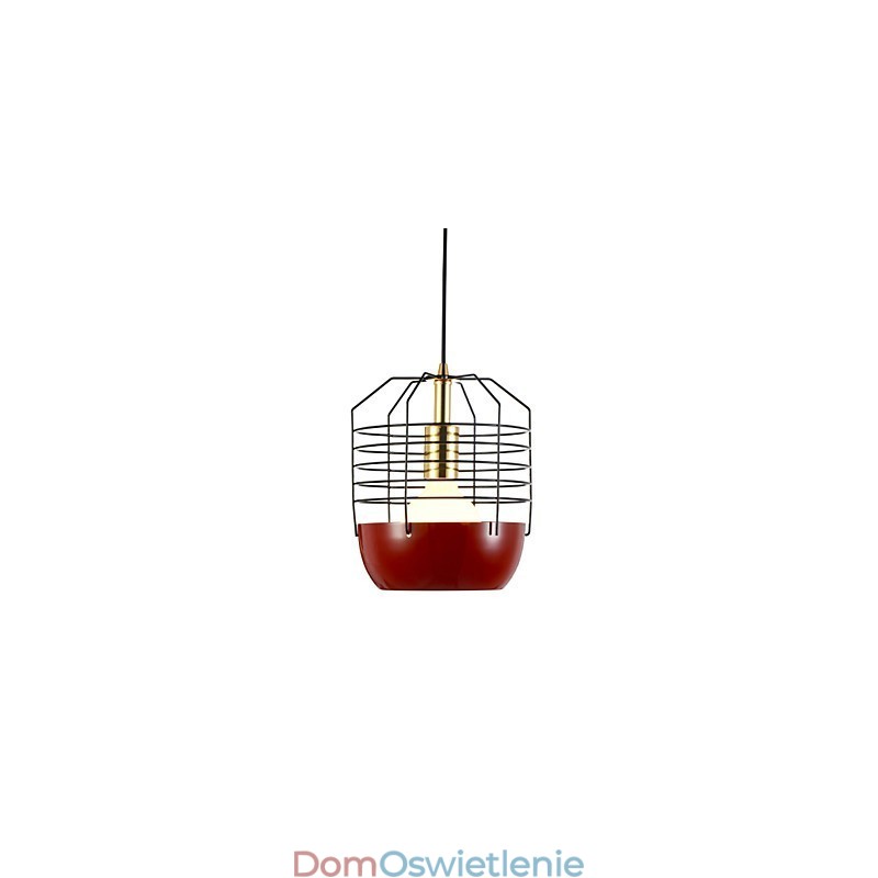 Miniaturowa artystyczna lampa wisząca Spider Web 1 światło Nowoczesna prostota Wykończenie Czarny Biały Zielony Czerwony Stal węglowa Droplight