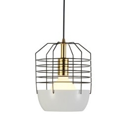 Miniaturowa artystyczna lampa wisząca Spider Web 1 światło Nowoczesna prostota Wykończenie Czarny Biały Zielony Czerwony Stal węglowa Droplight