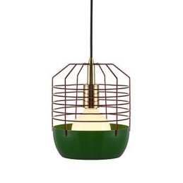 Miniaturowa artystyczna lampa wisząca Spider Web 1 światło Nowoczesna prostota Wykończenie Czarny Biały Zielony Czerwony Stal węglowa Droplight