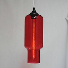 Nowoczesna szklana lampa wisząca w brązowym stylu Bubble