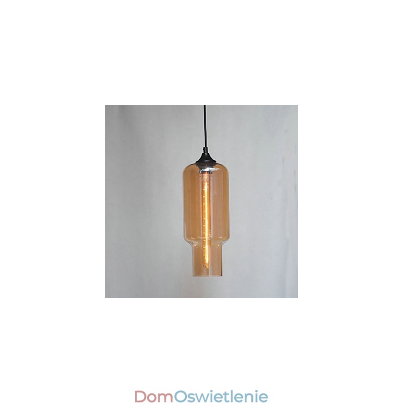 Nowoczesna szklana lampa wisząca w brązowym stylu Bubble