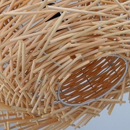 Żyrandol Mini Styl Latarnia Drewno Bambus