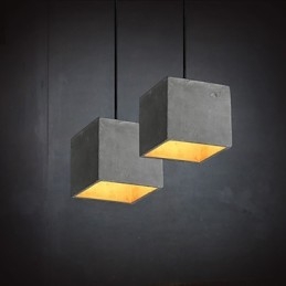 Nowoczesna i skrócona lampa wisząca retro z cementu