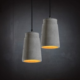Nowoczesna i skrócona lampa wisząca retro z cementu