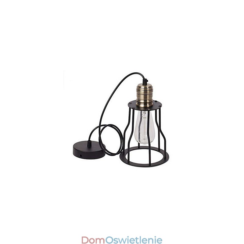 Amerykańskie pomysły na kawiarnię w stylu vintage w stylu industrialnym, klatka z kutego żelaza, lampa wisząca, siedząca