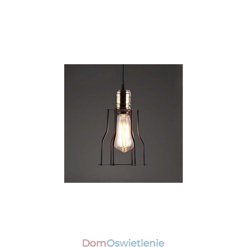 Amerykańskie pomysły na kawiarnię w stylu vintage w stylu industrialnym, klatka z kutego żelaza, lampa wisząca, siedząca