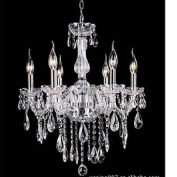 6 Arms Vintage Luxury Lighting K9 Kryształowy żyrandol sufitowy wiszący