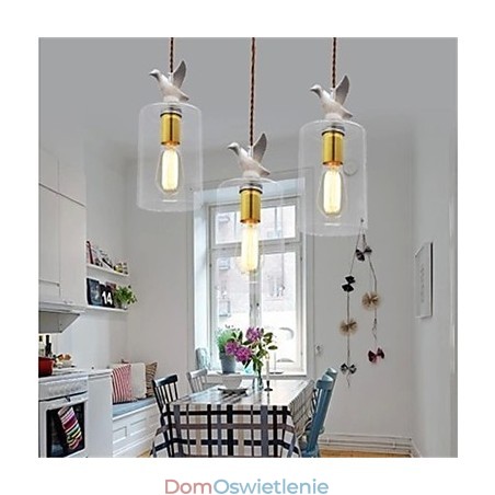 Kreatywny ptak szklany żyrandol wiszący lampa z kloszem szklanym Kreatywny ptak szklany żyrandol wiszący lampa z kloszem szklanym