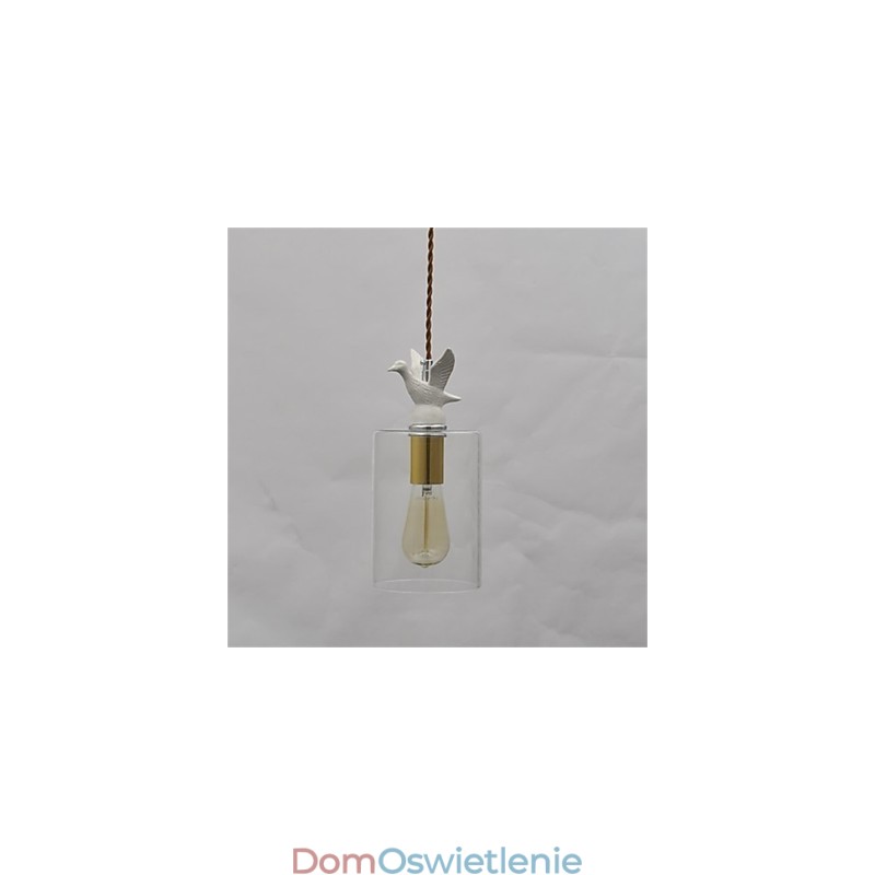 Kreatywny ptak szklany żyrandol wiszący lampa z kloszem szklanym