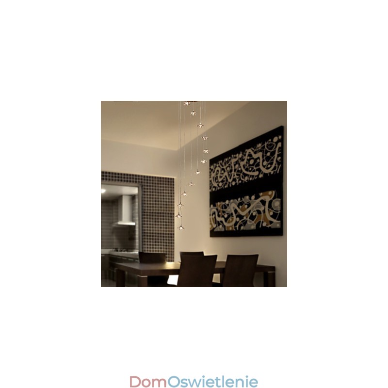 Nowoczesna współczesna kryształowa lampa wisząca w stylu mini chromowana metalowa