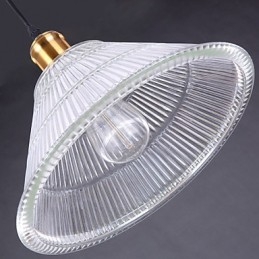 Zakontraktowana amerykańska wiejska przemysłowa szklana lampa typu droplight w stylu retro