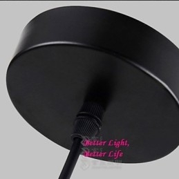 Wisząca lampa wykonana z liny w stylu vintage z jednym światłem