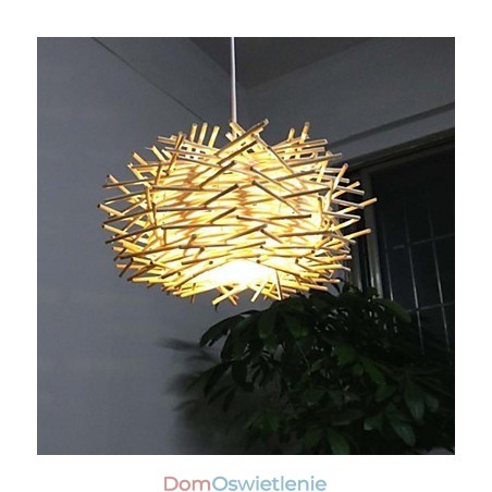 Nowoczesna i minimalistyczna lampa wisząca 1 lampa drewniana ręcznie tkana Nowoczesna i minimalistyczna lampa wisząca 1 lampa drewniana ręcznie tkana