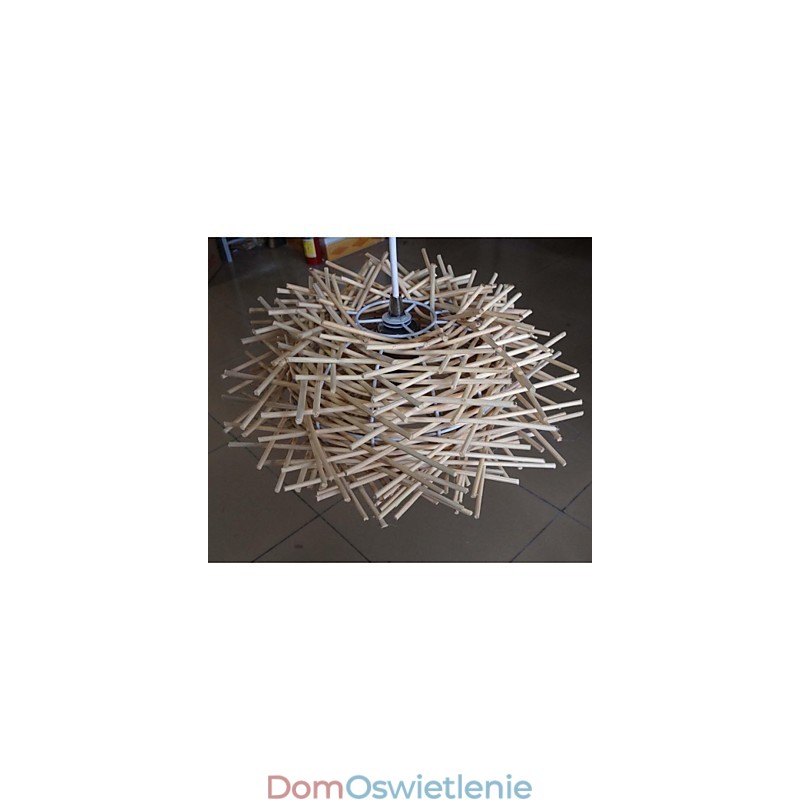 Nowoczesna i minimalistyczna lampa wisząca 1 lampa drewniana ręcznie tkana