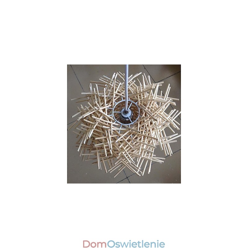Nowoczesna i minimalistyczna lampa wisząca 1 lampa drewniana ręcznie tkana