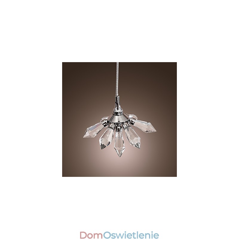 Nowoczesna współczesna kryształowa lampa wisząca w stylu mini chromowana metalowa
