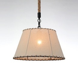 1 Lampy wiszące w stylu vintage, styl przemysłowy, żółta tkanina i metale, lampa wisząca