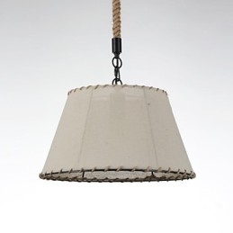 1 Lampy wiszące w stylu vintage, styl przemysłowy, żółta tkanina i metale, lampa wisząca