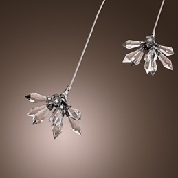 Nowoczesna współczesna kryształowa lampa wisząca w stylu mini chromowana metalowa