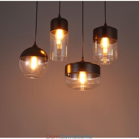 Lampa żyrandolowa ze szkła kutego żelaza w sklepie Nordic Creative Stair Shop Lampa żyrandolowa ze szkła kutego żelaza w sklepie Nordic Creative Stair Shop