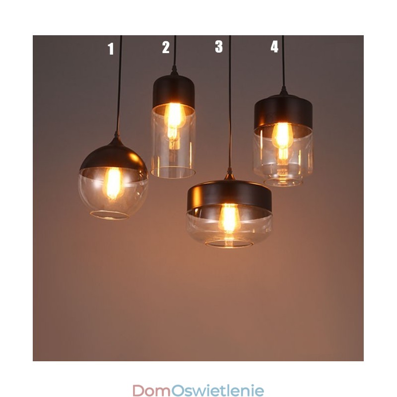 Lampa żyrandolowa ze szkła kutego żelaza w sklepie Nordic Creative Stair Shop