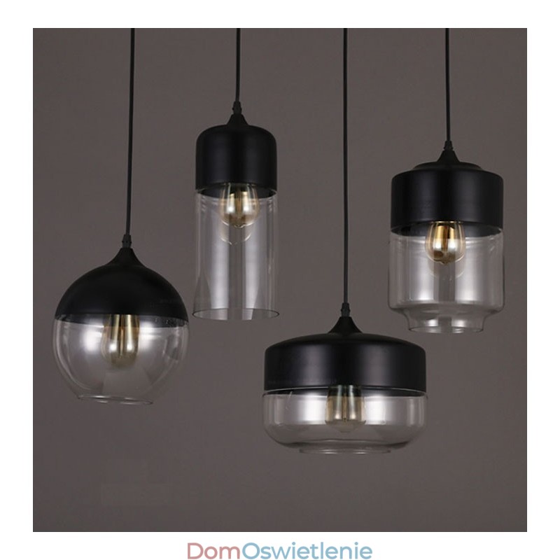 Lampa żyrandolowa ze szkła kutego żelaza w sklepie Nordic Creative Stair Shop
