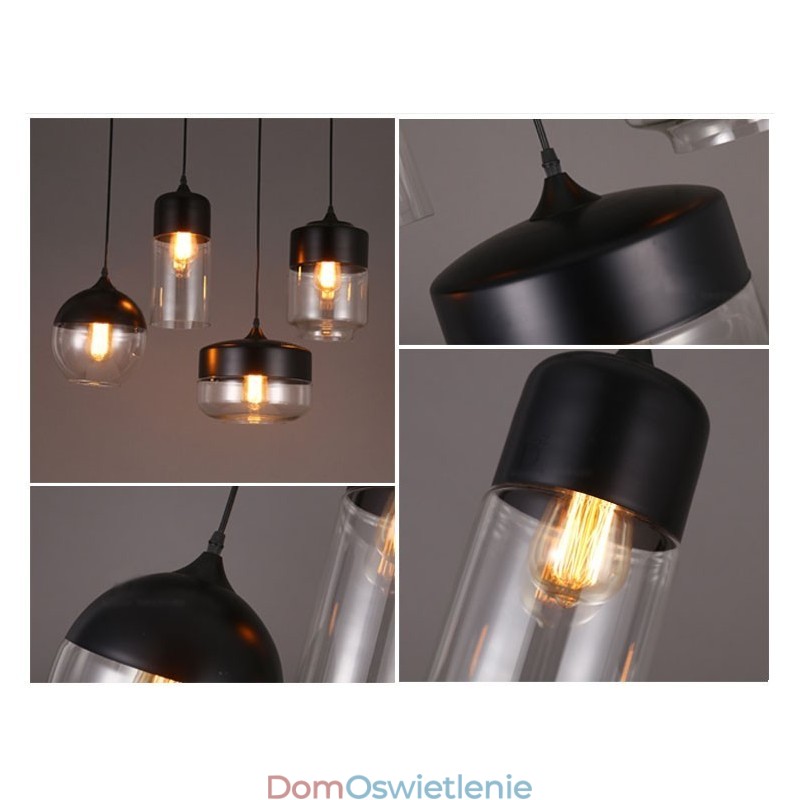 Lampa żyrandolowa ze szkła kutego żelaza w sklepie Nordic Creative Stair Shop