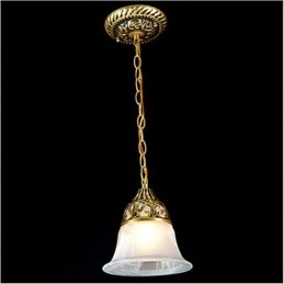Tradycyjna klasyczna vintage retro brązowa metalowa lampa wisząca