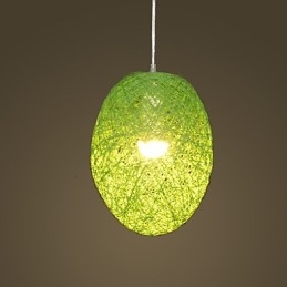 Nowoczesna, wiejska lampa Cany Art Woven Rattan Single Head Droplight