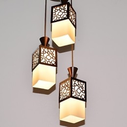 Amerykańska lampa wisząca w stylu country woodiness