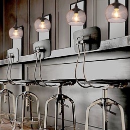 Lampy wiszące Mini styl rustykalny domek retro wiejski garaż metalowy