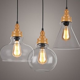 Północnoamerykańska kreatywna lampa kryształowa z usłojeniem drewna, przywracająca starożytne sposoby