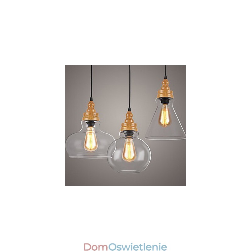 Północnoamerykańska kreatywna lampa kryształowa z usłojeniem drewna, przywracająca starożytne sposoby