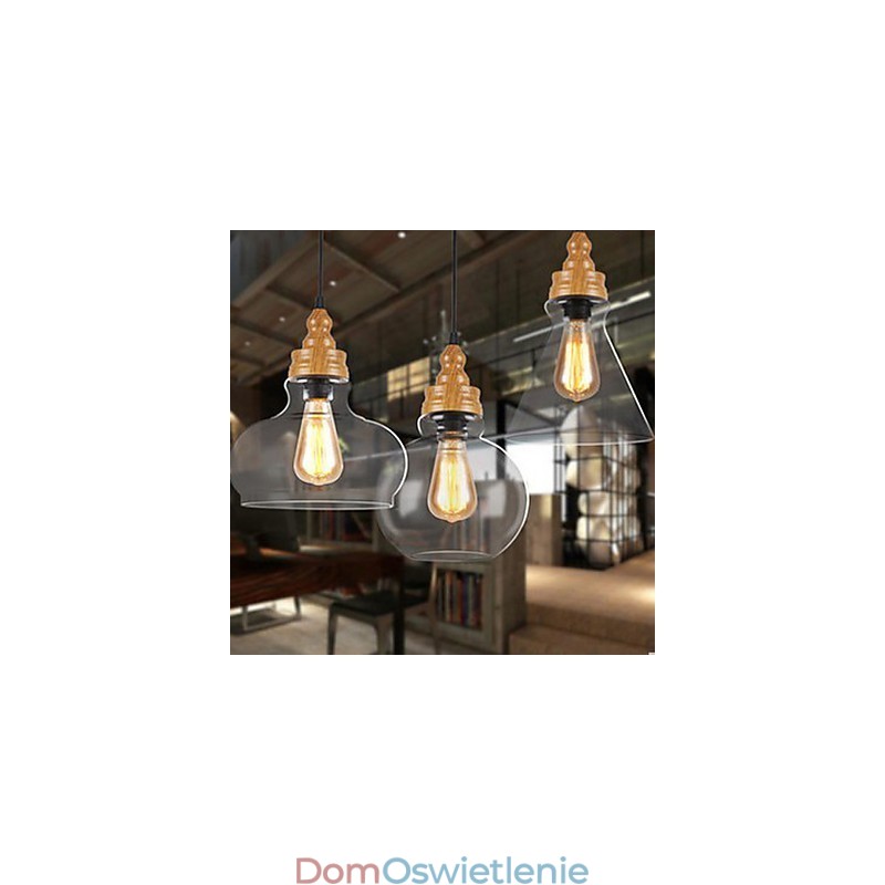 Północnoamerykańska kreatywna lampa kryształowa z usłojeniem drewna, przywracająca starożytne sposoby