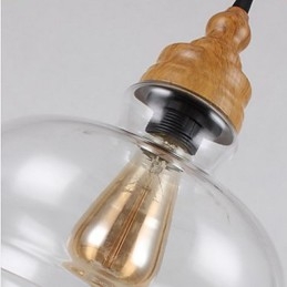 Północnoamerykańska kreatywna lampa kryształowa z usłojeniem drewna, przywracająca starożytne sposoby