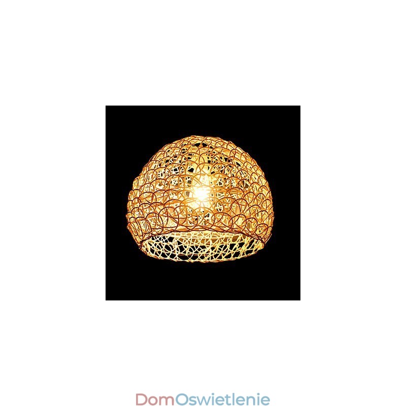 Nowoczesna, wiejska lampa Cany Art Woven Rattan Single Head Droplight