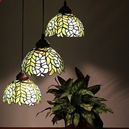 Europejskie wiejskie kreatywne sztuki witraż żyrandol przywracający starożytne sposoby lampa światło
