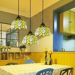 Europejskie wiejskie kreatywne sztuki witraż żyrandol przywracający starożytne sposoby lampa światło